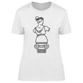 thumbnail image 1 of Statue Outline Design T-Shirt Women -Image by Shutterstock, Female x-Large, 1 of 2