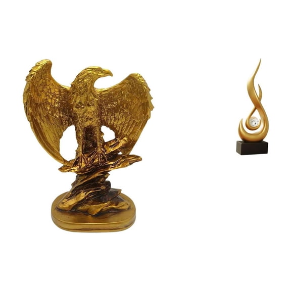 Statue Resin Figurine Abstract Fire Sculpture Unique Resin Craft for Bookshelves Tabletop Living Room Decor