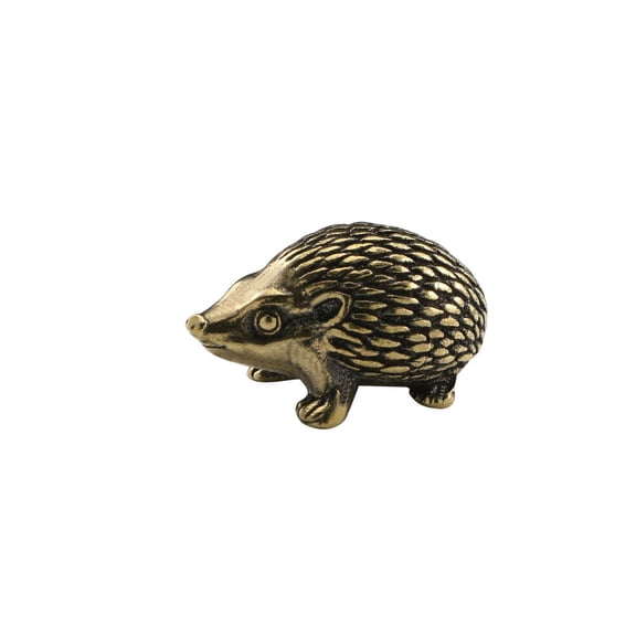 Statue Small Sculpture Home Decor GiftsTabletop Figurine Brass Hedgehog Animal