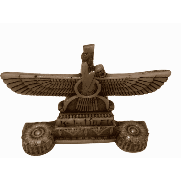 Statue | Women, Men, Gift, Rich, Art, Ancient, Home, Decor, Decorative, Impressive, Cultural, Historical, Traditional, Coffee Desk, Farvahar, Size: 4 x 3, Color: Beige #1