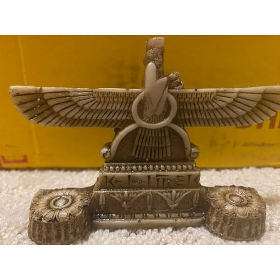 Statue | Women, Men, Gift, Rich, Art, Ancient, Home, Decor, Decorative, Impressive, Cultural, Historical, Traditional, Coffee Desk, Farvahar, Size: 4 x 3, Color: Beige #3