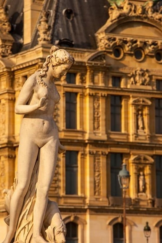 Statue in Jardin des Tuileries France Canvas Art - Brian Jannsen DanitaDelimont (24 x 36)