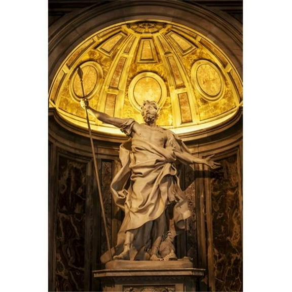 Statue in St. Peters Basilica - Rome Italy Poster Print by Reynold Mainse, 24 x 38 - Large