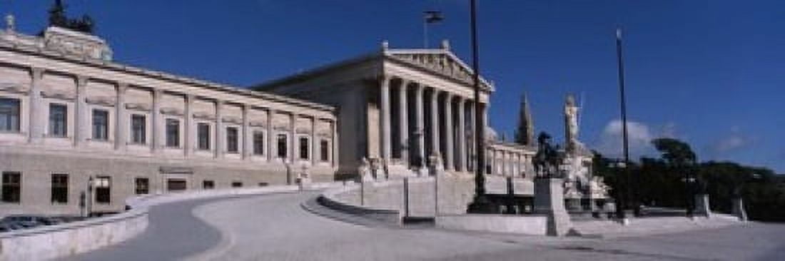 Statue in front of a government building Parliament Building Vienna Austria Canvas Art - Panoramic Images (18 x 6)