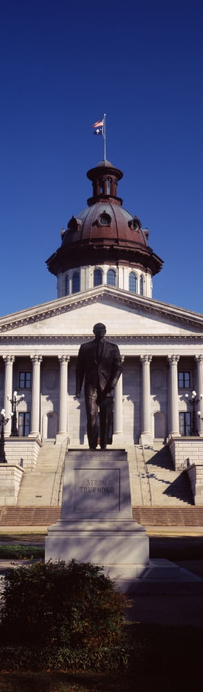 Statue in the front of government building South Carolina State House Columbia South Carolina USA Canvas Art - Panoramic Images (36 x 12)