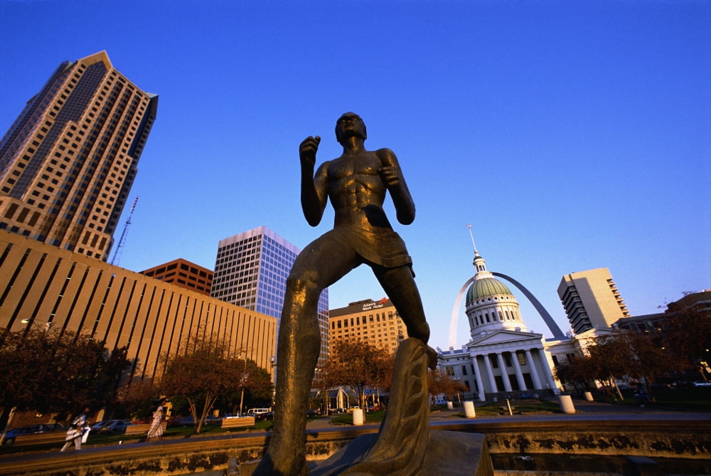 Statue near Old Courthouse St Louis MO Canvas Art - Panoramic Images (27 x 9)