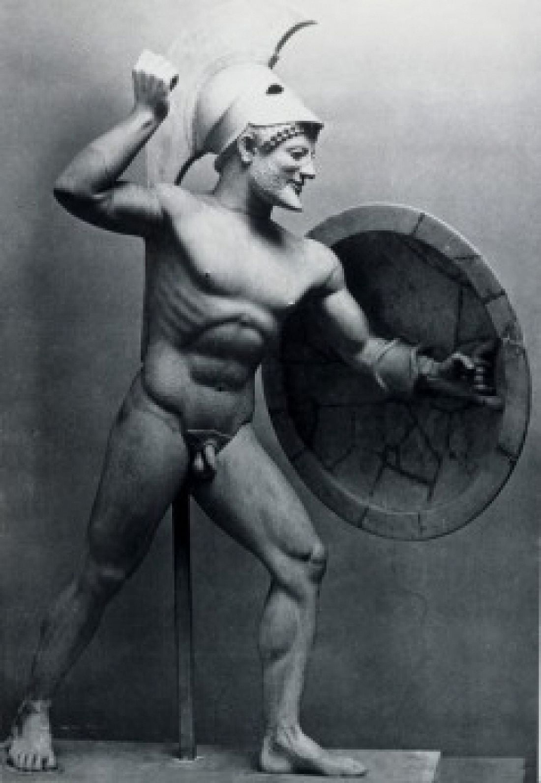 Statue of Ares-The God of War C 400 BC Greek Art Marble sculpture Canvas Art - (24 x 36)