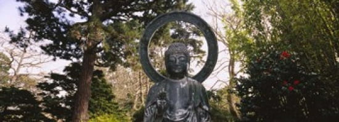 Statue of Buddha in a park Japanese Tea Garden Golden Gate Park San Francisco California USA Canvas Art - Panoramic Images (18 x 7)