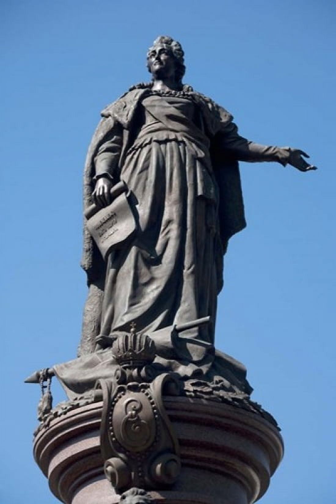 Statue of Catherine the Great Odessa Ukraine Canvas Art - Dave Bartruff DanitaDelimont (24 x 36)
