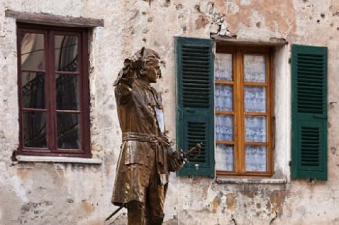 Statue of Francois Gaffori Canvas Art - Walter Bibikow DanitaDelimont (28 x 19)