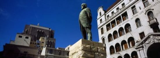 Statue of Jan Hendrik Hofmeyr at a town square Church Square Cape Town Western Cape Province South Africa Canvas Art - Panoramic Images (36 x 13)