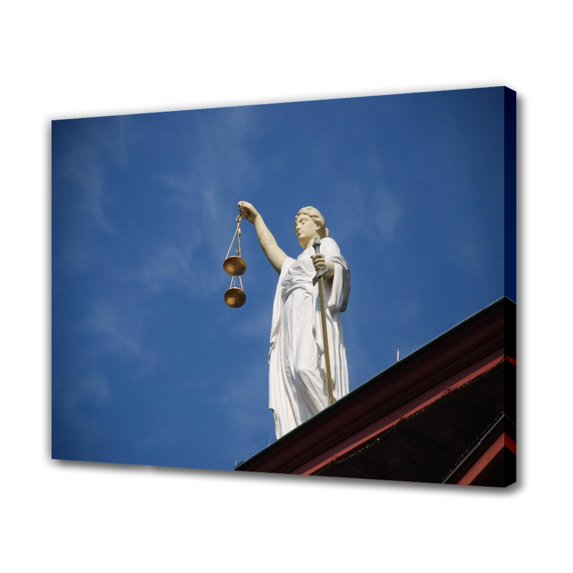 Statue of Justice in the Netherlands Canvas Poster Bedroom Decor Sports Landscape Office Room Decor Gift,Frame-style,24x36inch(60x90cm)