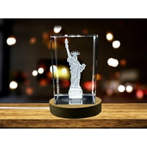 Statue of Liberty 3D Engraved Crystal Souvenir Keepsake