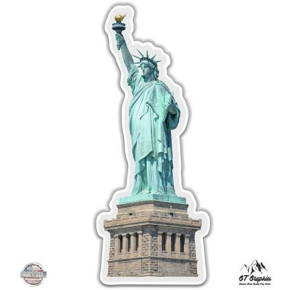 Statue of Liberty - 8" Vinyl Sticker - For Car Laptop I-Pad - Waterproof Decal