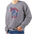 thumbnail image 1 of Statue of Liberty America is Lit Joke Sweatshirt for Men or Women Brisco Brands S, 1 of 6