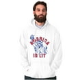 thumbnail image 1 of Statue of Liberty America is Lit Joke Unisex Plus Fleece Graphic Hoodie Brisco Brands 5X, 1 of 6
