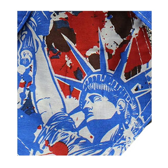 Statue of Liberty American Flag Motorcycle Headwrap Patriotic Doo Rag Red White and Blue Cycling Hat
