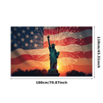 thumbnail image 1 of Statue of Liberty Banner American Flag Patriotic Design Celebration Backdrop for Independence Day Party Event Decoration, 1 of 7