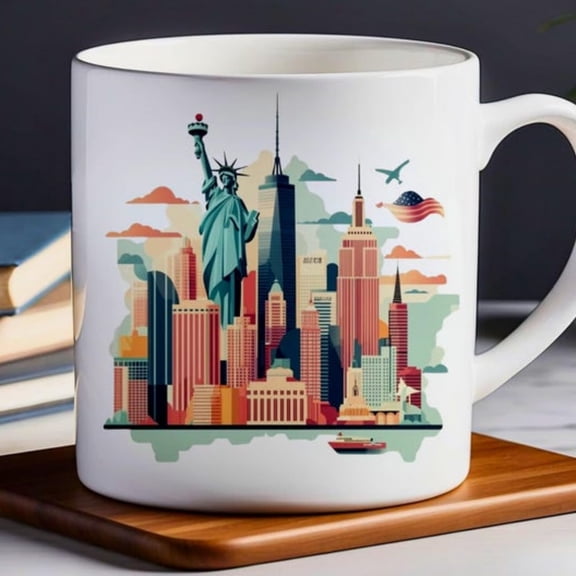 Statue of Liberty Ceramic Mug NYC uvenir Coffee Cup oz, oz.