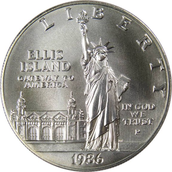 Statue of Liberty Commemorative 1986 P 90% Silver Dollar BU Uncirculated $1 Coin