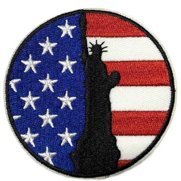 Statue of Liberty Embroidered Patch Iron/Sew-On Applique Biker Emblem Tactical
