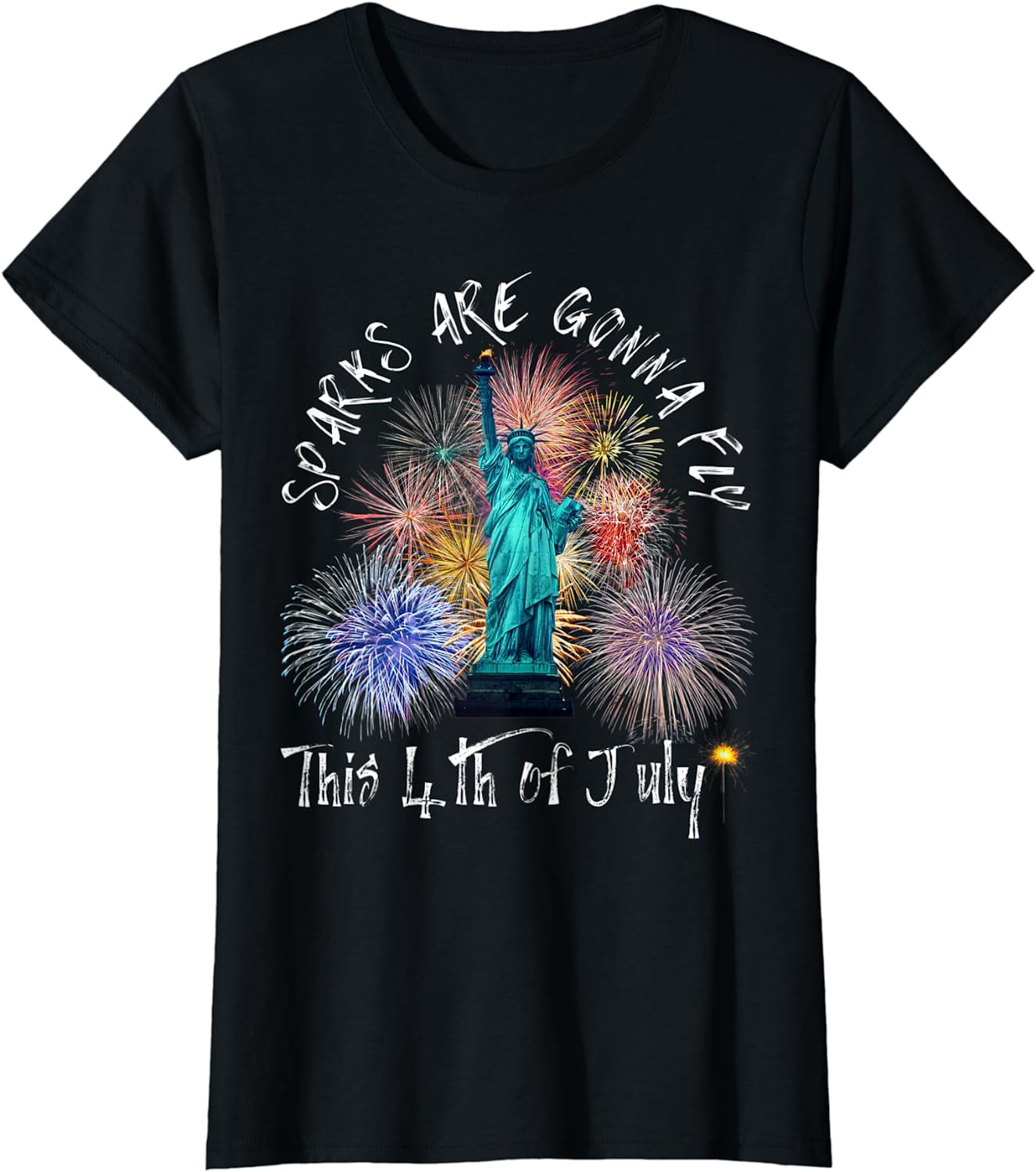 Statue of Liberty Funny 4th July Fireworks Finale July 4 TShirt