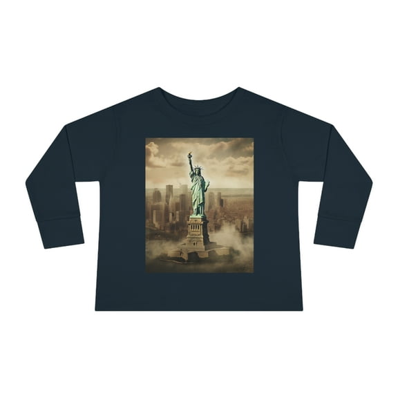 Statue of Liberty NYC Urban Wanderlust Toddler Long Sleeve Tee