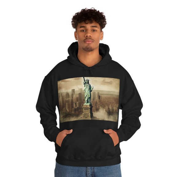 Statue of Liberty NYC Urban Wanderlust Unisex Adventure Hoodie