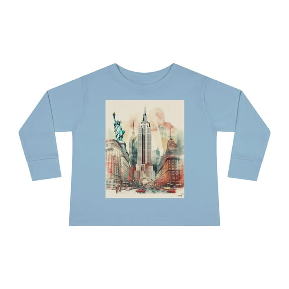 Statue of Liberty New York Urban Wanderlust Toddler Long Sleeve Tee