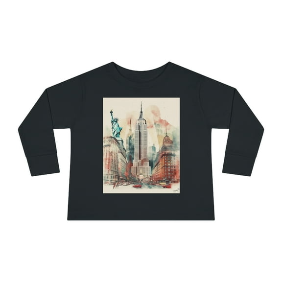 Statue of Liberty New York Urban Wanderlust Toddler Long Sleeve Tee