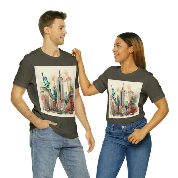 Statue of Liberty New York Wanderlust Unisex Cotton Tee