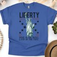 thumbnail image 1 of Statue of Liberty Patriotic T-Shirt | Liberty 1776 Freedom Graphic Tee, Royal, Size 5XL, 1 of 6
