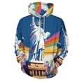thumbnail image 1 of Statue of Liberty Pride Regular Fit Hoodie, Sporty Pullover Hooded Sweatshirt for Men Women 2XL, 1 of 6