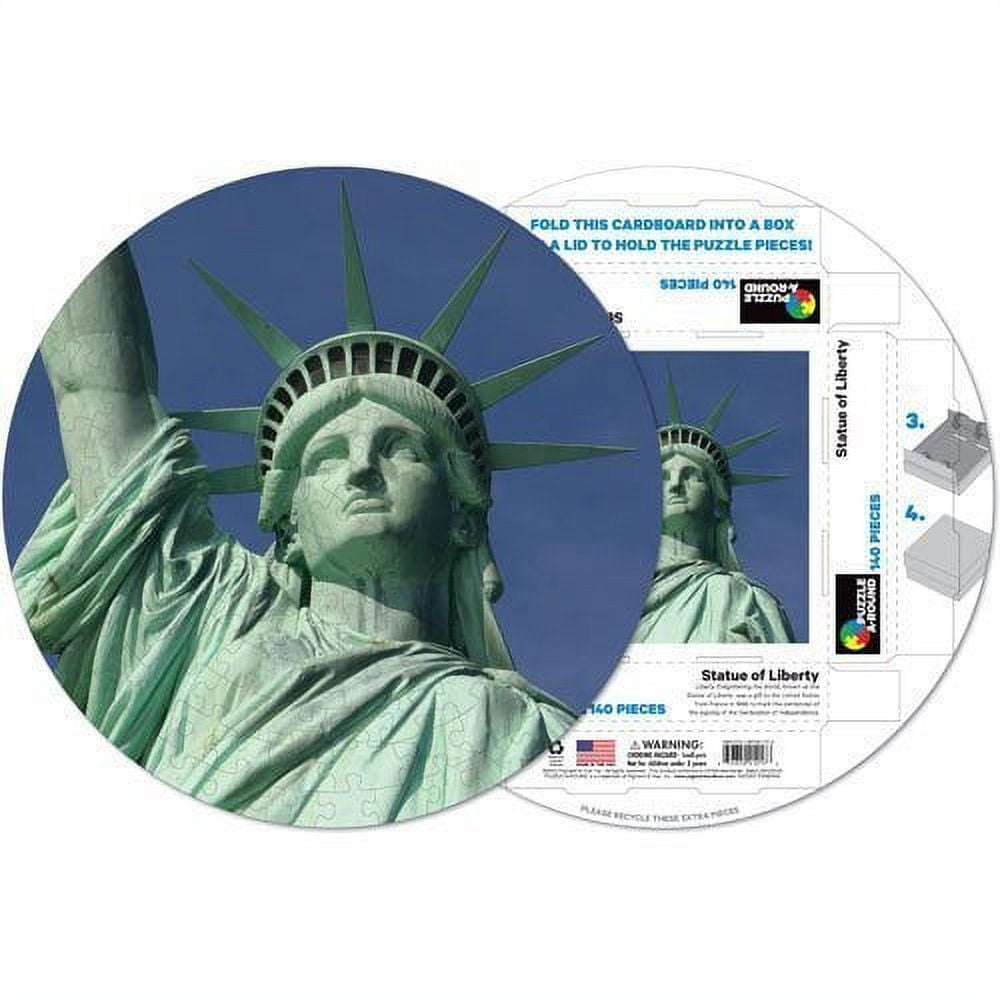 Statue of Liberty Puzzle ARound 140 piece Round Jigsaw Puzzle