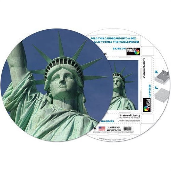 Statue of Liberty Puzzle A-Round 140 piece Round Jigsaw Puzzle