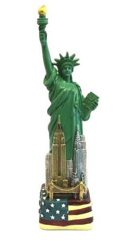 Statue of Liberty Replica - 4.5 inch Tall Statue of Liberty Souvenirs with US FLAG BASE, NY Souvenirs