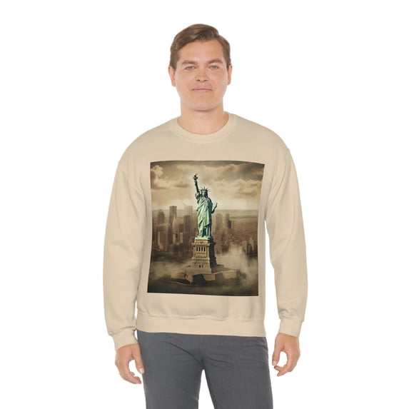 Statue of Liberty Urban Wanderlust Unisex Heavy Blend Crewneck Sweatshirt