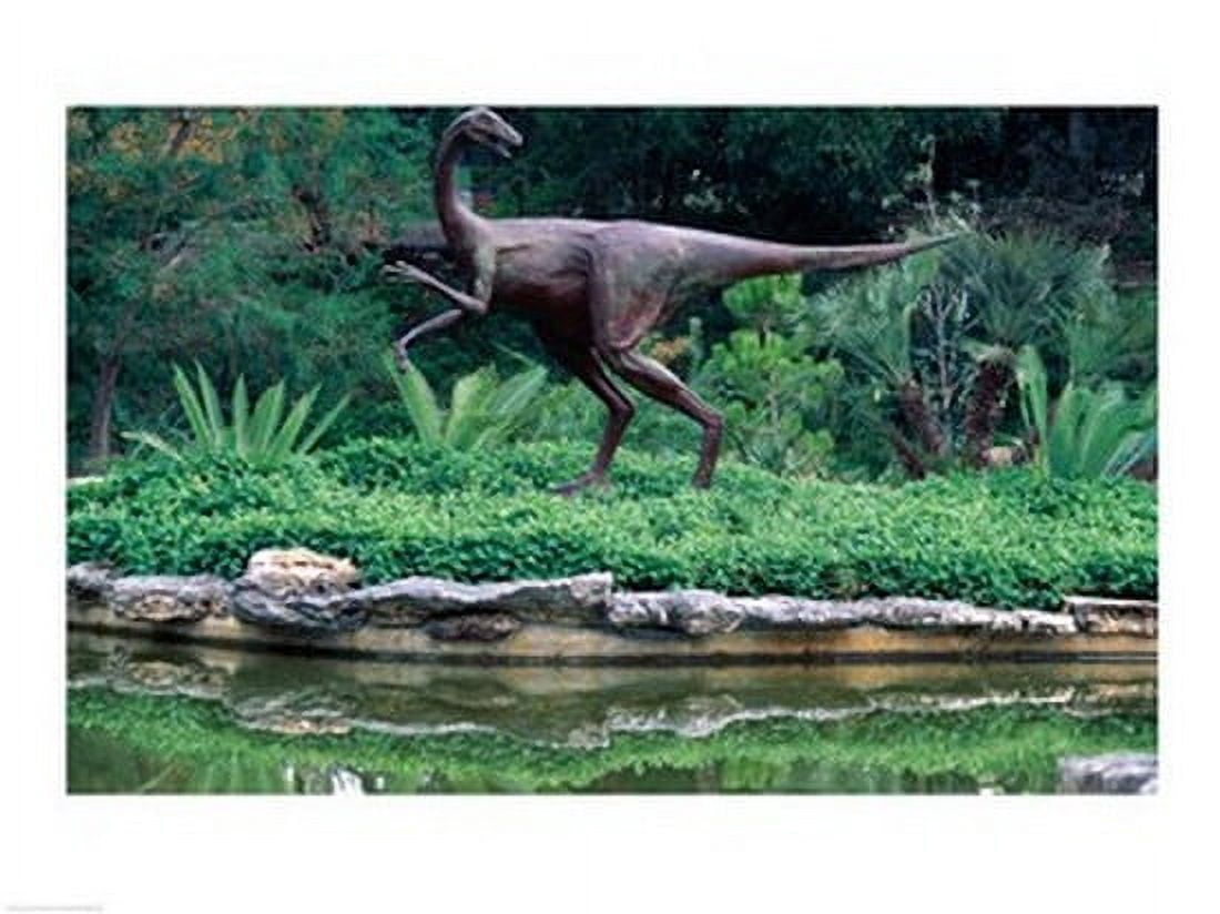 Statue of Ornithomimus Dinosaur in a park Zilker Park Austin Texas USA Canvas Art - (24 x 18)