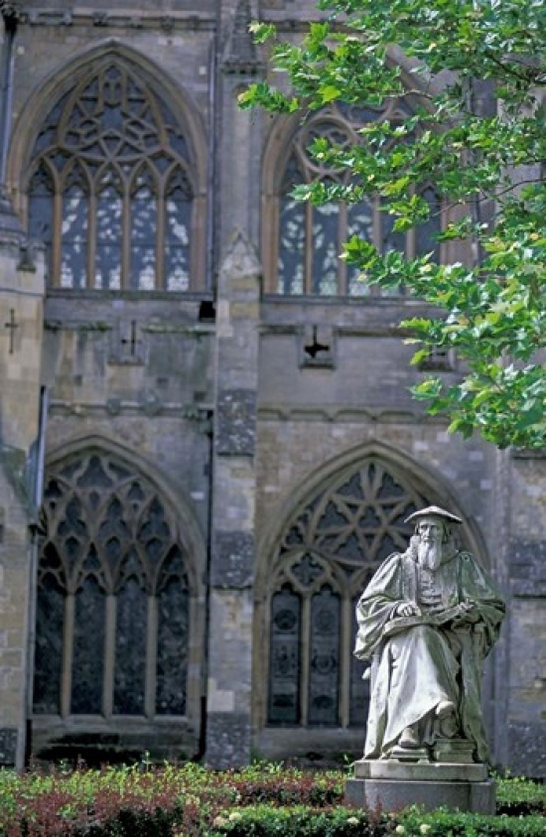 Statue of Richard Hooker Exeter Devon England Canvas Art - Nik Wheeler DanitaDelimont (11 x 17)