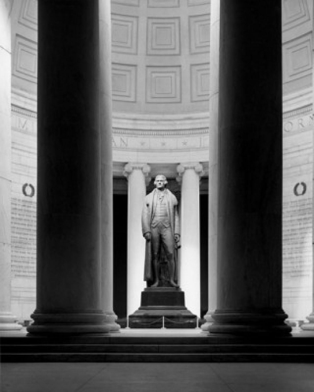 Statue of Thomas Jefferson in a memorial Jefferson Memorial Washington DC USA Canvas Art - (18 x 24)