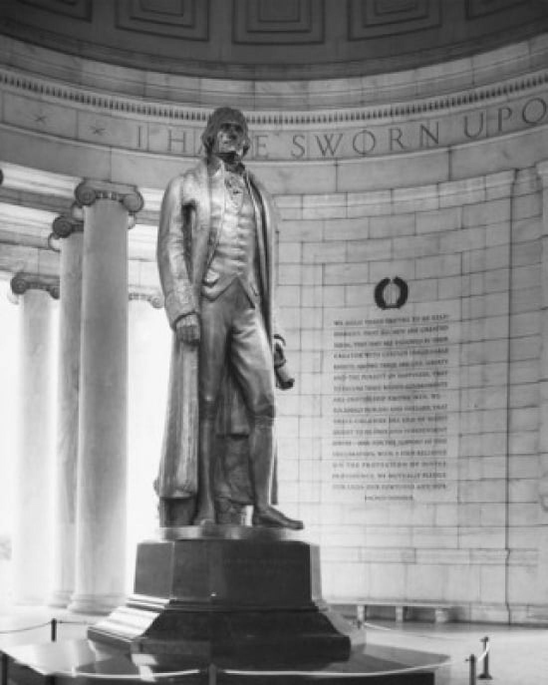 Statue of Thomas Jefferson in a memorial Jefferson Memorial Washington DC USA Canvas Art - (24 x 36)