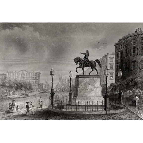 Statue of Washington Union Square New York USA George Washington 1732-1799 First President of The United States From A 1 Poster Print, 17 x 12