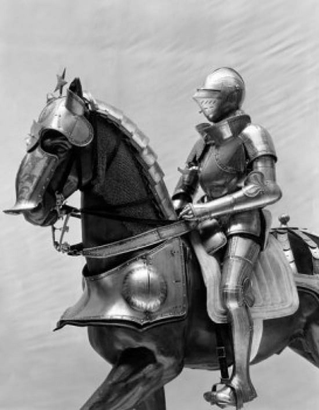 Statue of a Knight riding a horse Canvas Art -  (24 x 36)