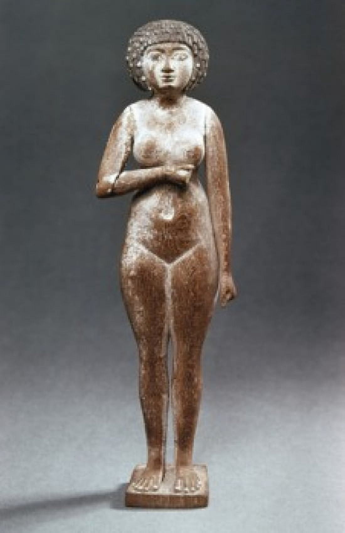 Statue of a Woman Egyptian Art Wood sculpture Egyptian National Museum Cairo Egypt Canvas Art - (18 x 24)