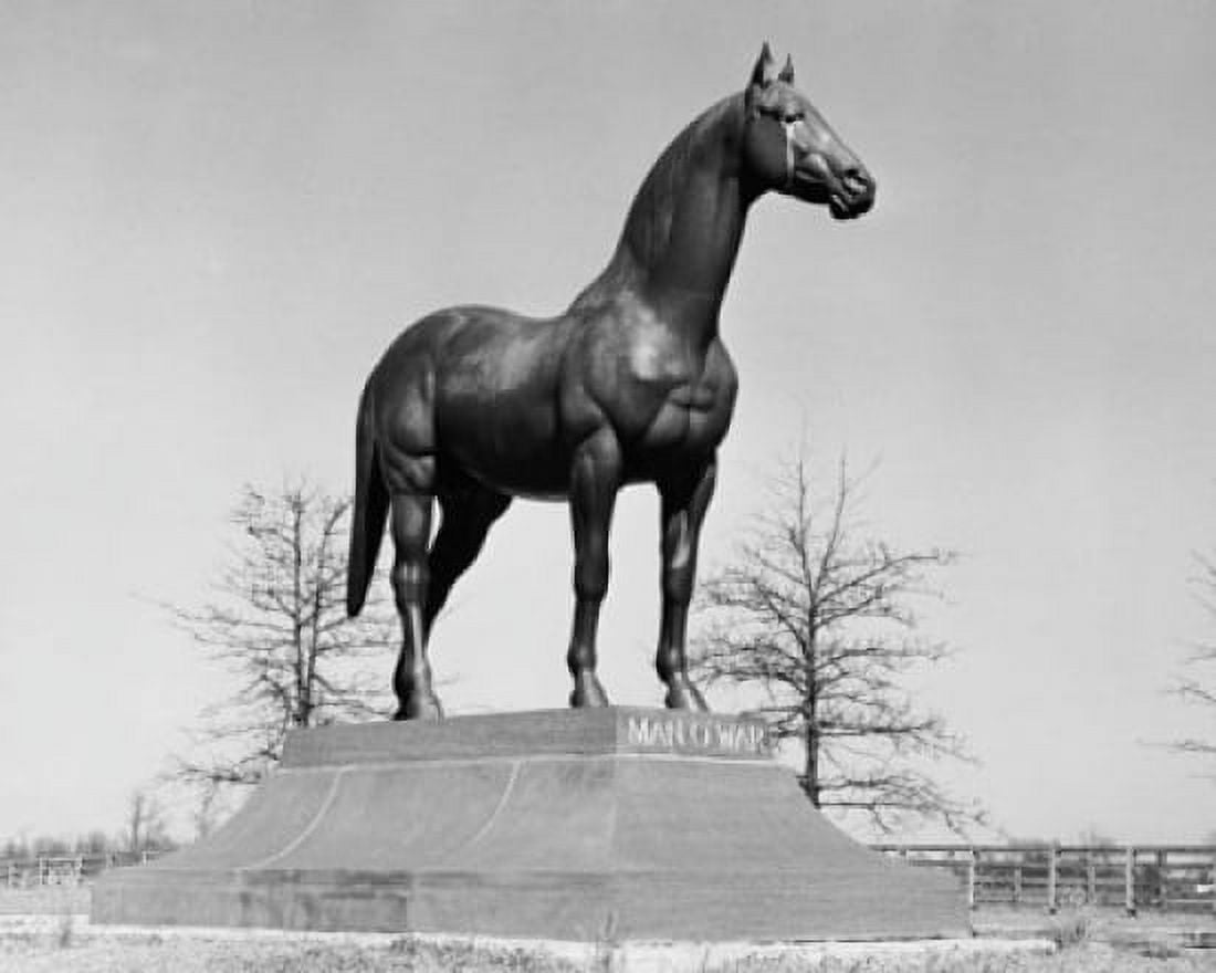 Statue of a horse Man o War Kentucky Horse Park Lexington Kentucky USA Canvas Art - (18 x 24)