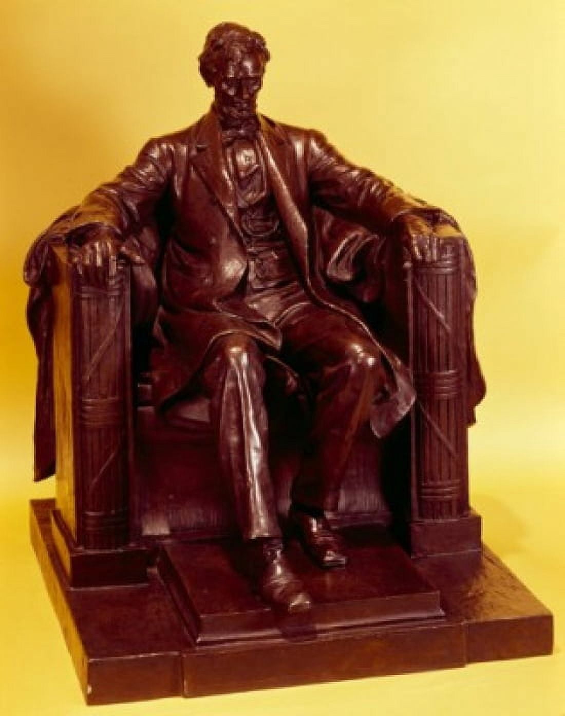 Statue of seated Abraham Lincoln by Daniel Chester French bronze (1850-1931) Canvas Art - Daniel Chester French (18 x 24)