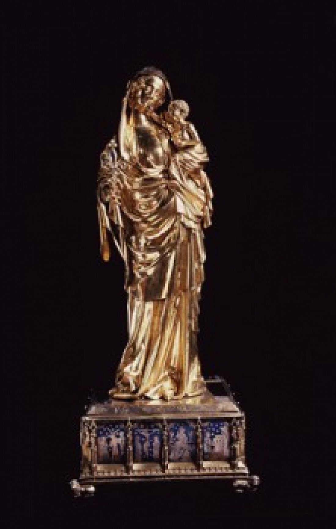 Statue of the So-Called Virgin Joan of Evreux Artist Unknown Paris Canvas Art - (18 x 24)