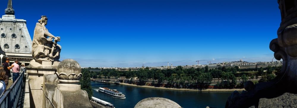 Statue on the terrace of a museum Musee DOrsay Paris Ile-de-France France Canvas Art - Panoramic Images (27 x 9)