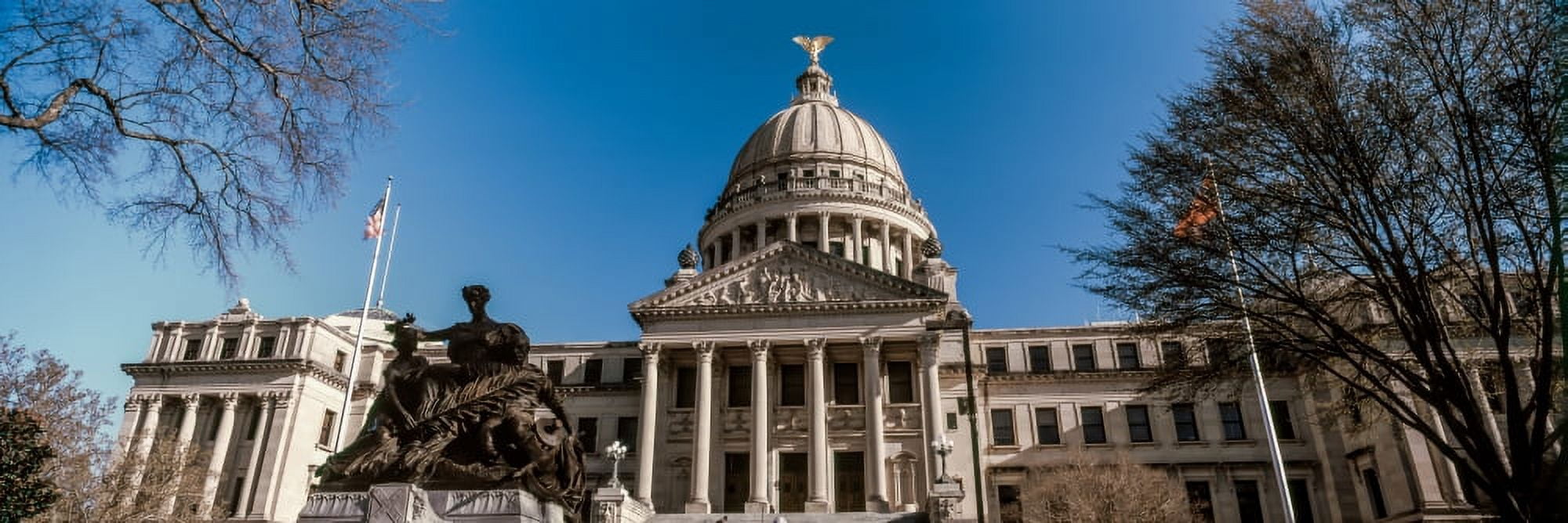 Statue outside a government building Mississippi State Capitol Jackson Mississippi USA Canvas Art - Panoramic Images (27 x 9)