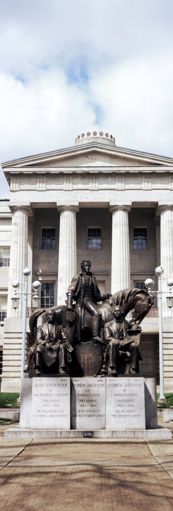 Statue with a government building in the background North Carolina State Capitol Raleigh North Carolina USA Canvas Art - Panoramic Images (36 x 12)